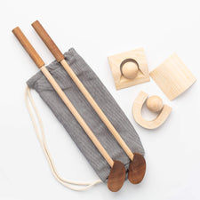 Beige Bois Wooden Toys Handmade Wooden Toddler Golf Set