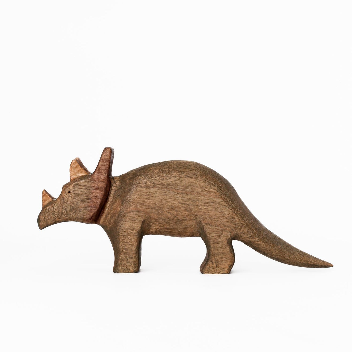 Bumbleberry Toys Wooden Animals "Tolkien Triceratops" Wooden Dinosaur Toy (Handmade in Canada)