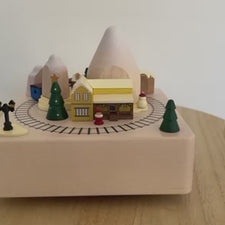 Wooden Winter Train Music Box by Wooderful Life