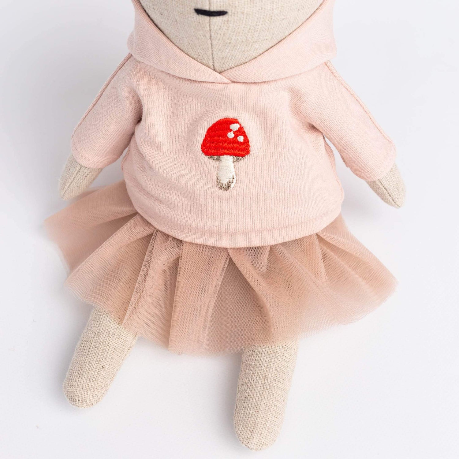 Cozymoss Soft Toys Bear Melody - Handmade Soft Linen Toy Bear with Clothes Set