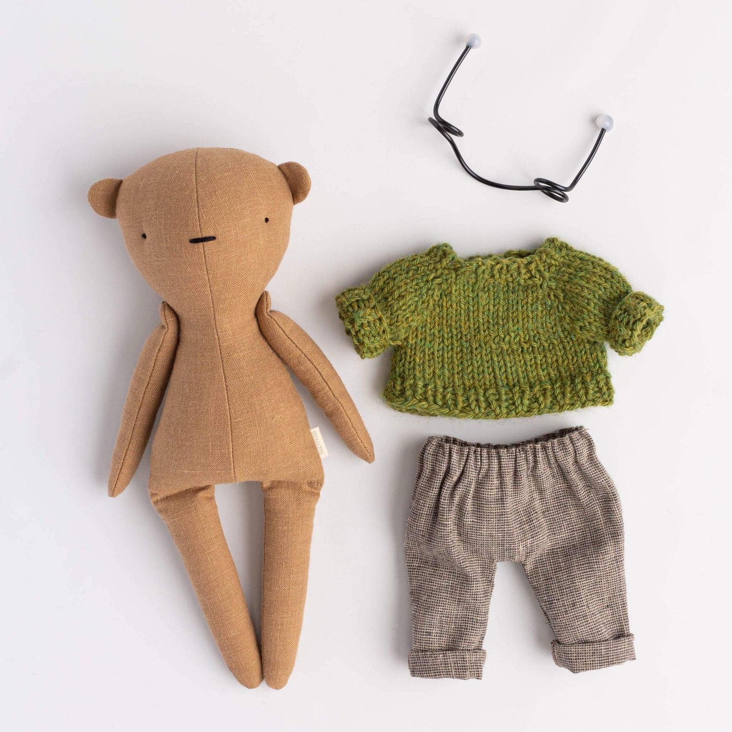 Bear Murmur - Handmade Soft Linen Toy Bear With Clothes Set | Murmur Clothing