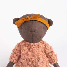 Cozymoss Soft Toys Bear Quietude - Handmade Soft Linen Toy Bear with Clothes Set