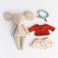 Elephant Bead - Handmade Soft Linen Toy Elephant With Clothes Set | Handmade Soft Toys
