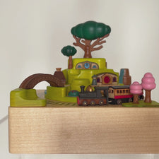 Wooden Forest Train Music Box