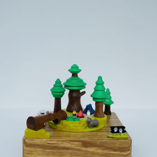 Wooden Forest Camping Music Box