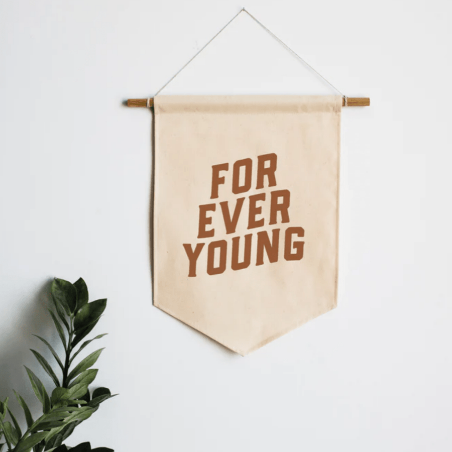 Gladfolk Educational "Forever Young" Canvas Banner