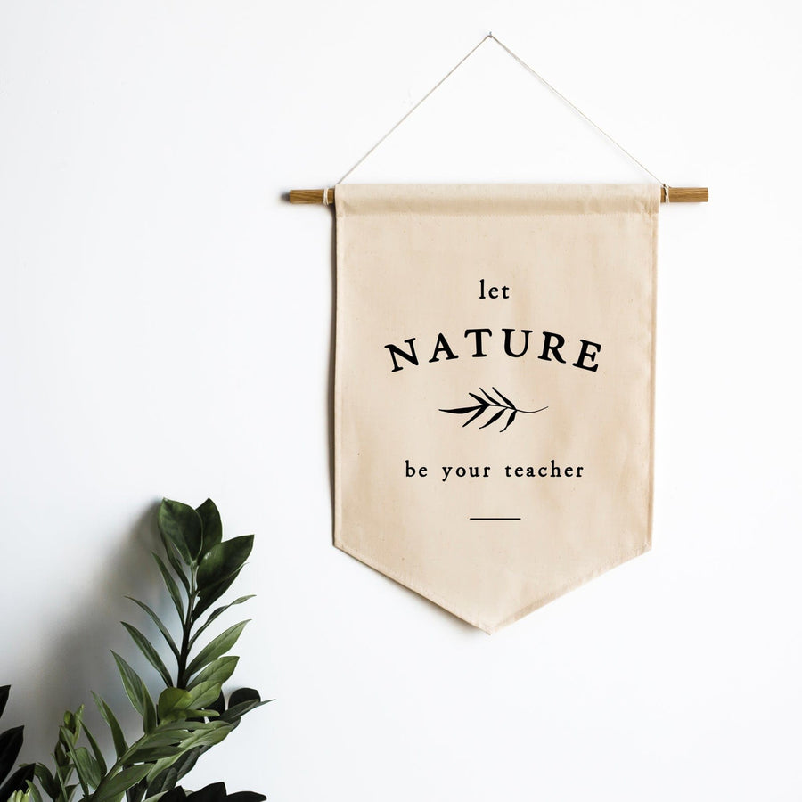 Gladfolk Educational "Let Nature Be Your Teacher" Canvas Banner