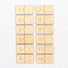 Gladfolk Educational Wooden Number Puzzle & Matching Game
