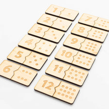 Gladfolk Educational Wooden Number Puzzle & Matching Game