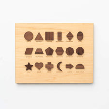 Wooden Shapes Montessori Puzzle Board | Montessori Shapes Puzzle