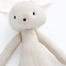 Huggabeau Soft Toys Huggabeau "Lumi" Bunny in Dusty Rose Dress (Handmade in Canada)