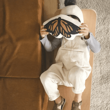 Imani Collective Décor Handmade  Natural Canvas Butterfly Pillow