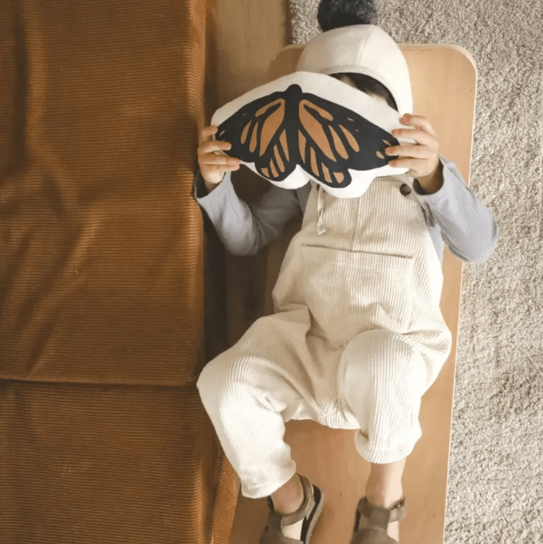 Imani Collective Décor Handmade  Natural Canvas Butterfly Pillow