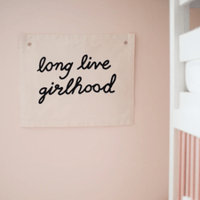 Imani Collective Décor "Long Live Girlhood" Organic Canvas Banner