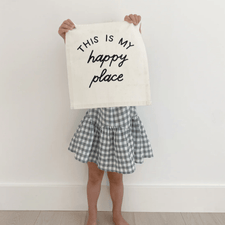 Imani Collective Décor "This is my Happy Place" Organic Canvas Banner