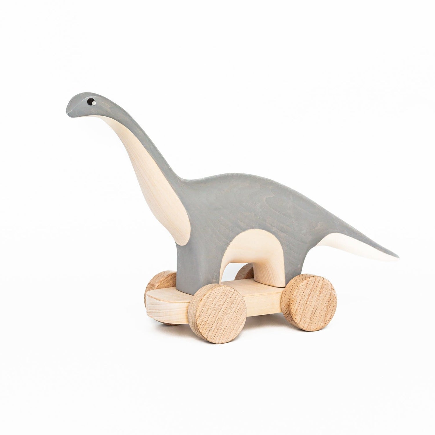 Handmade Magnetic Diplodocus Dinosaur Push Toy