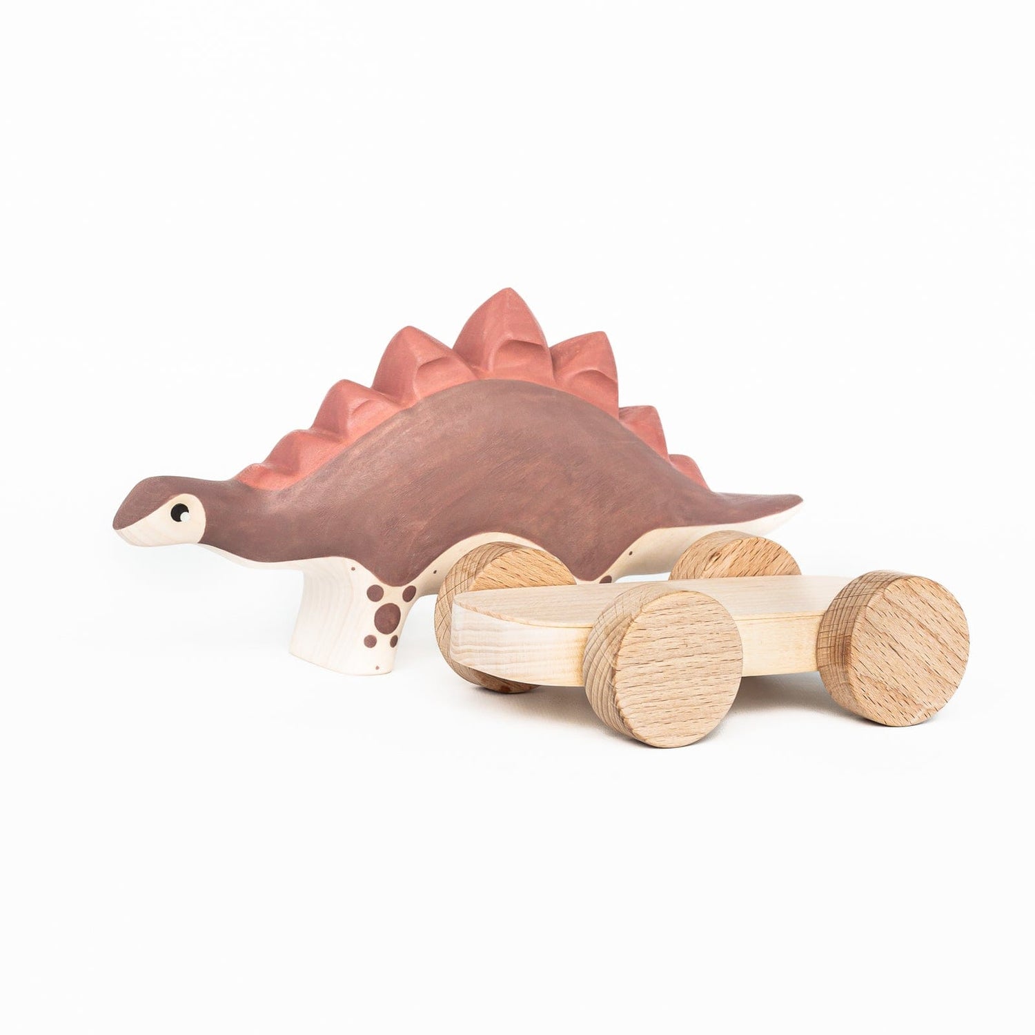 Handmade Magnetic Dinosaur Push Toy - Stegosaurus | Stegosaurus Toys