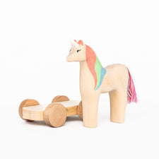 Wooden unicorn toy
