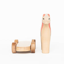 Izvetvey Wooden Toys Handmade Magnetic Unicorn Push Toy (Marshmellow)