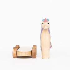 Izvetvey Wooden Toys Handmade Magnetic Unicorn Push Toy (Violet)
