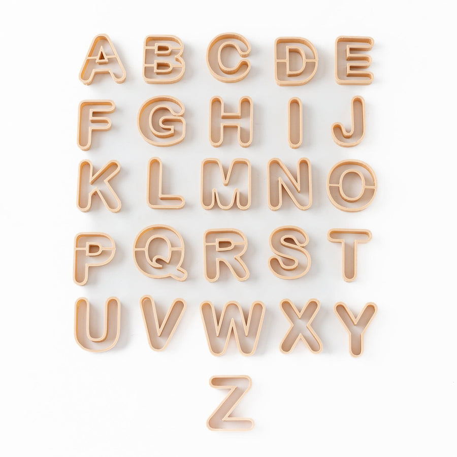 Kinfolk Pantry Sensory Play Alphabet Eco Cutter Set (Biodegradable Play Dough Cutters)