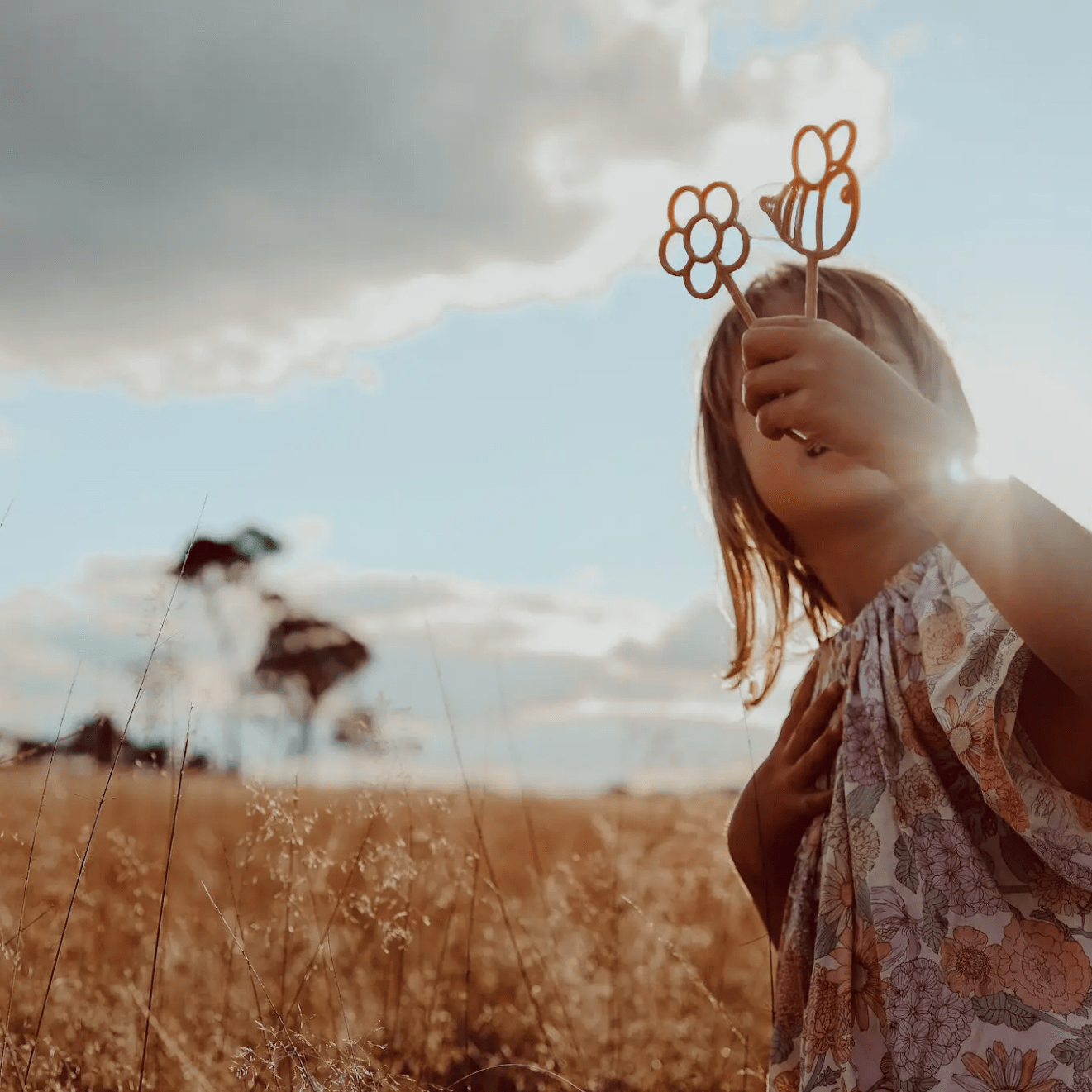 Kinfolk Pantry Sensory Play Flower Eco Bubble Wand