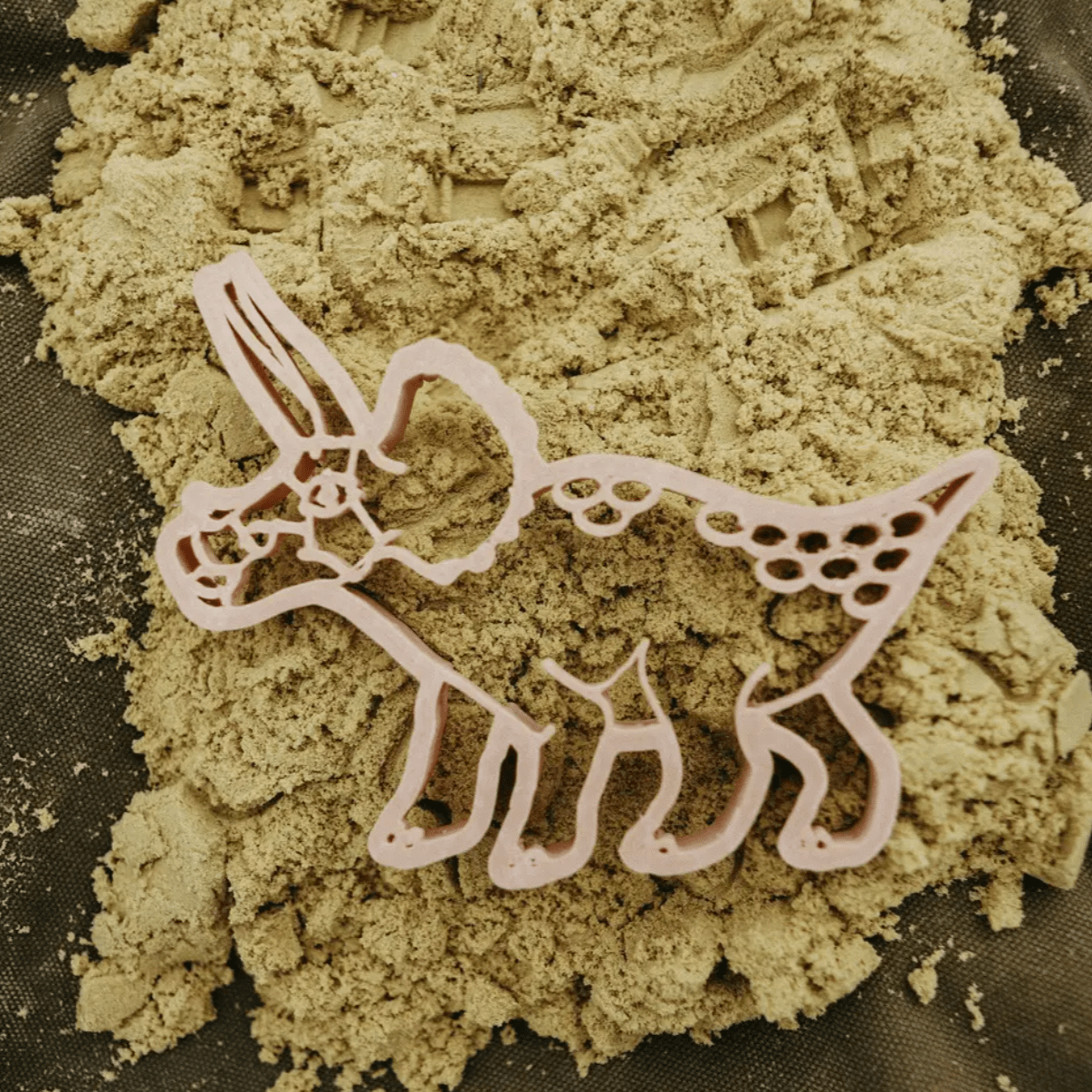 Kinfolk Pantry Sensory Play Large Triceratops Dinosaur Eco Cutter (Biodegradable Play Dough Cutter)