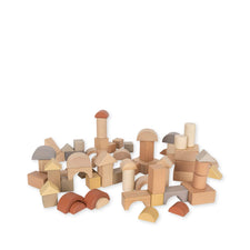 Konges Slojd Building & Stacking Bag of Wooden Blocks (Set of 72) Bag of Wooden Blocks | Wooden Block Set