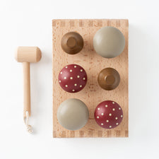 Konges Slojd Pretend Play Wooden Mushroom Hammer Board Wooden Doctor Set | Wooden Doctors Kit