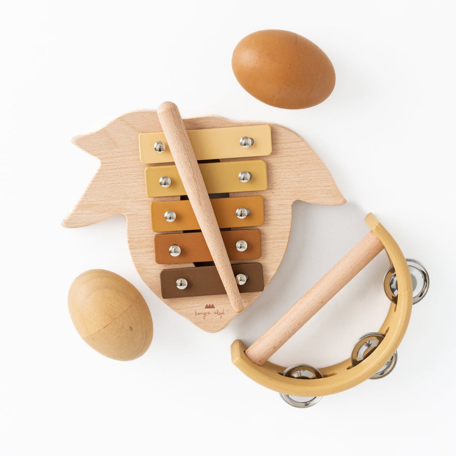 Konges Slojd Pretend Play Wooden Music Set (Lemon) Wooden Lemon Music Set | Konges Sløjd Music Set