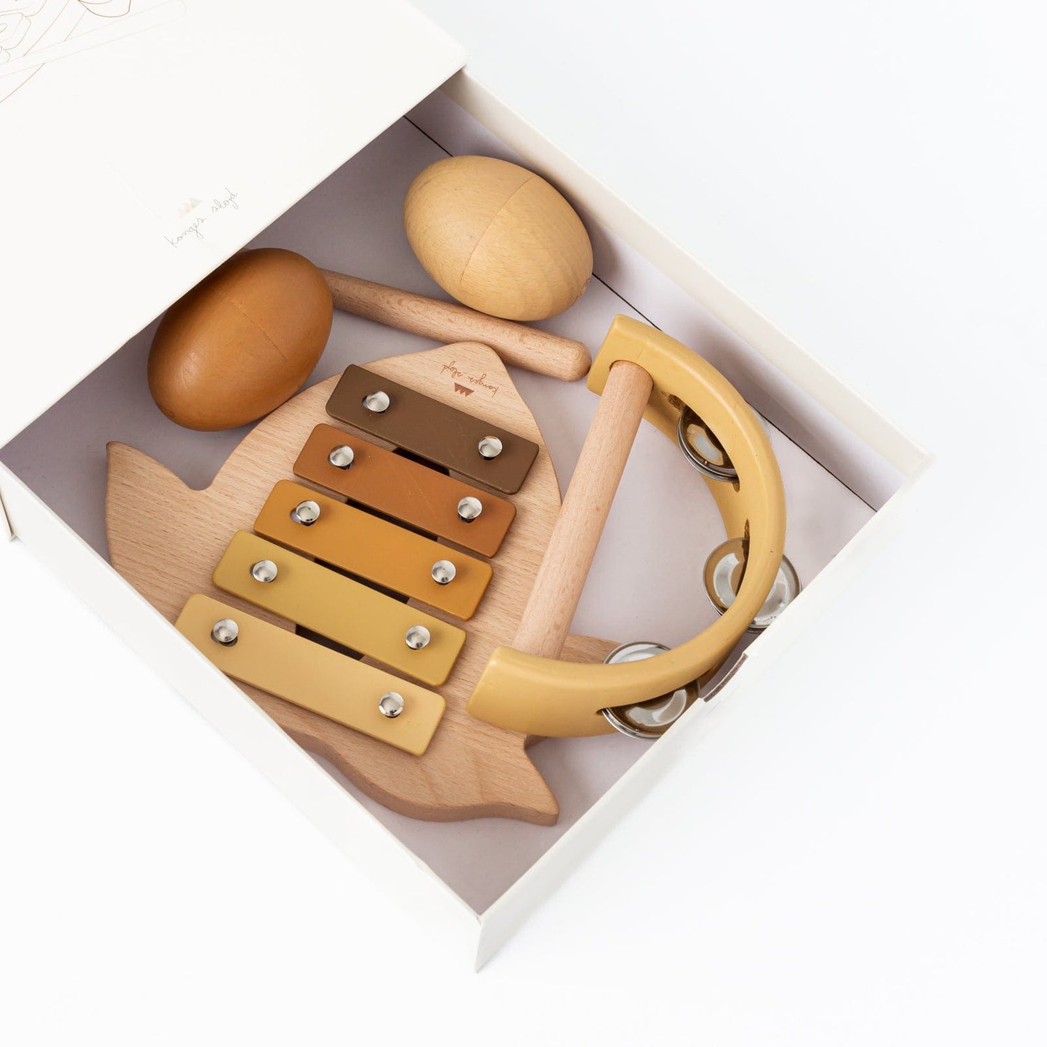 Konges Slojd Pretend Play Wooden Music Set (Lemon) Wooden Lemon Music Set | Konges Sløjd Music Set
