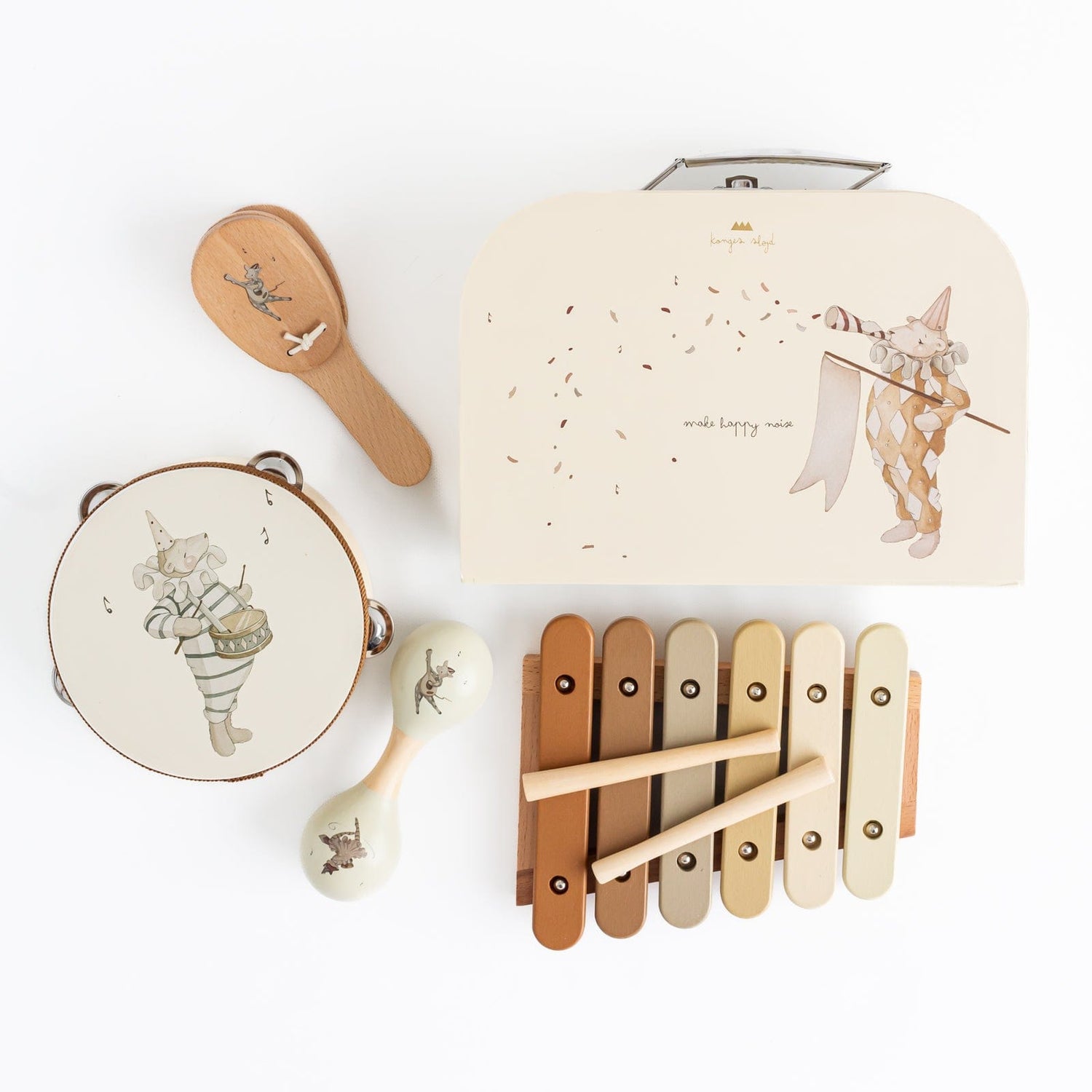 Wooden Music Set Konges Sl jd Music Set The Playful Peacock