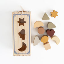 Konges Slojd Pretend Play Wooden Shapes Sorting Set