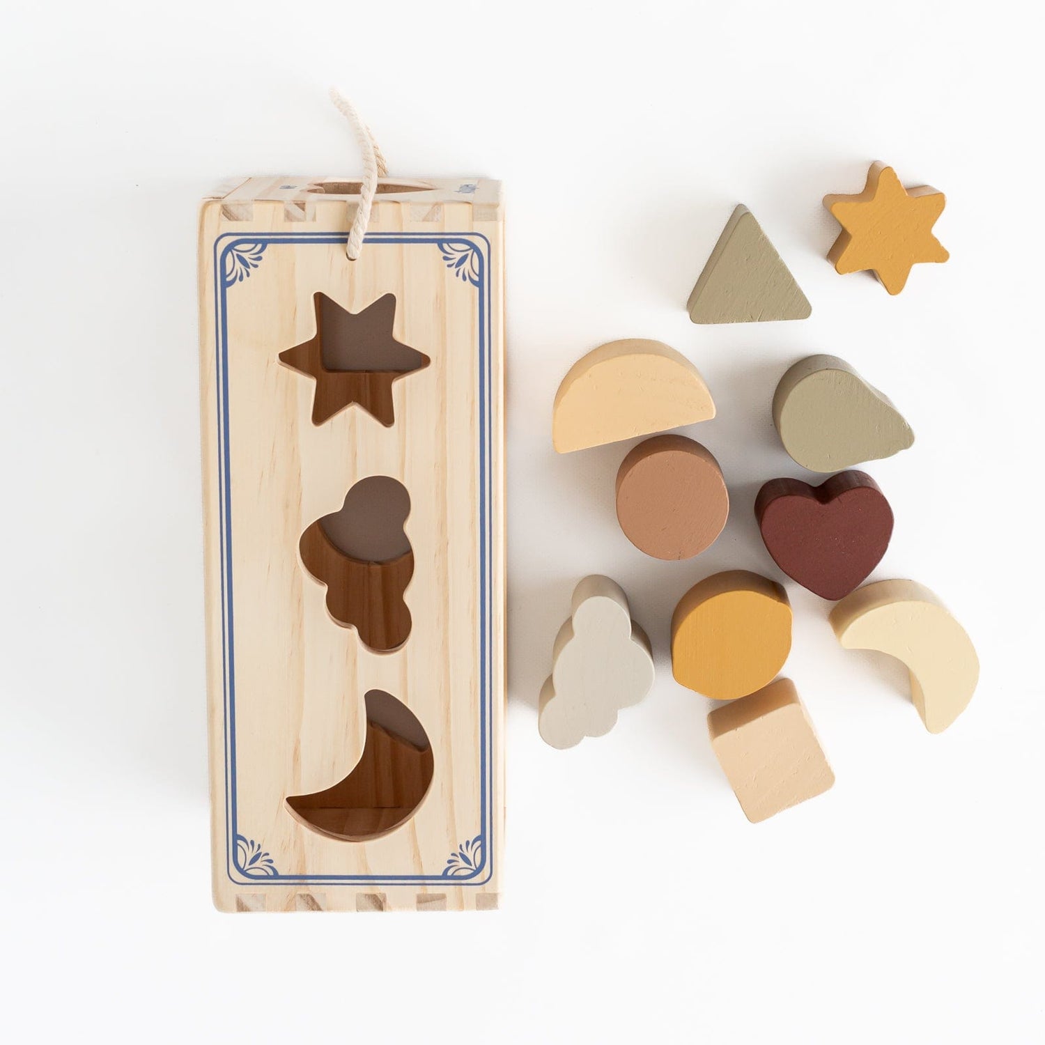 Wooden Shapes Sorting Toy by Konges Sløjd
