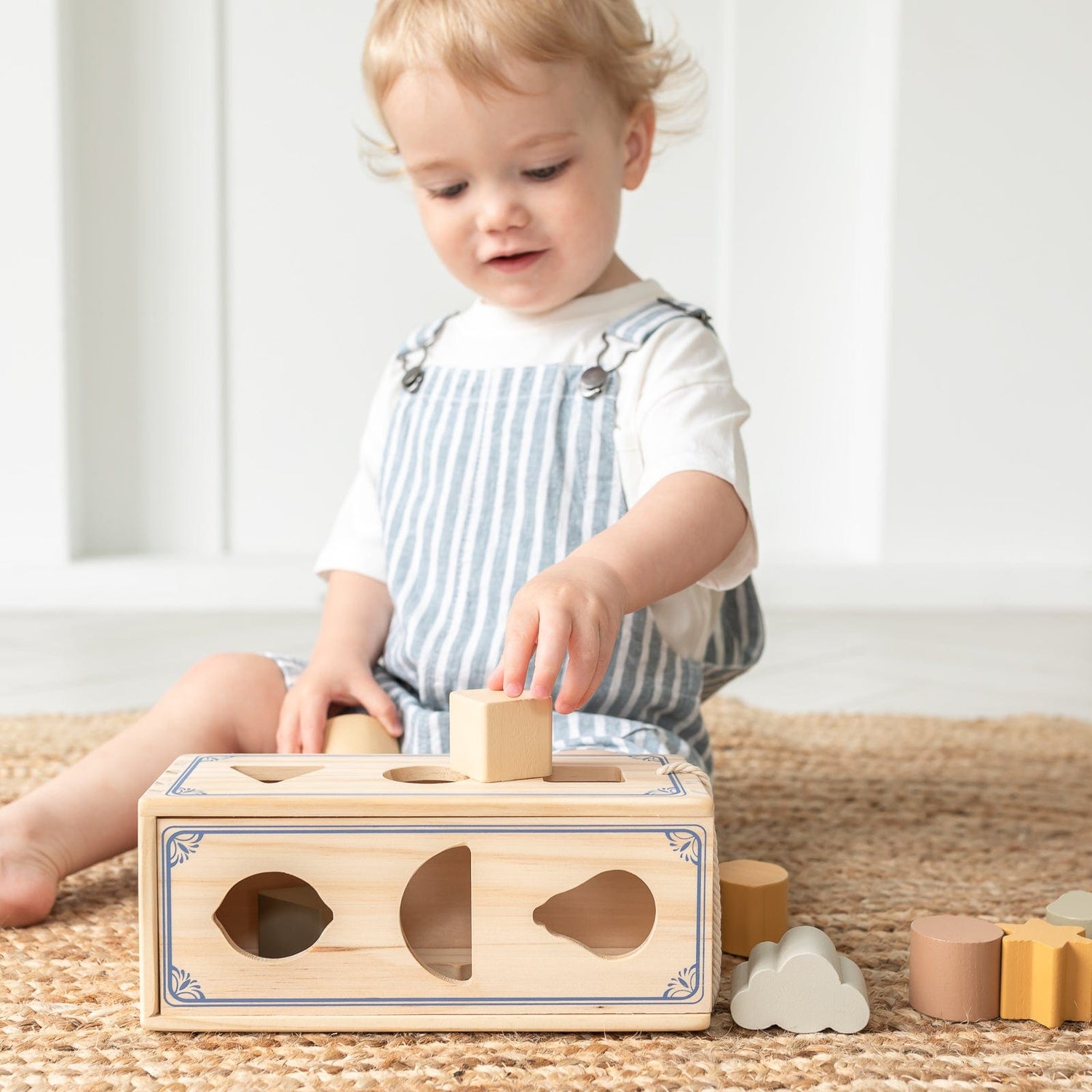 Konges Slojd Pretend Play Wooden Shapes Sorting Set