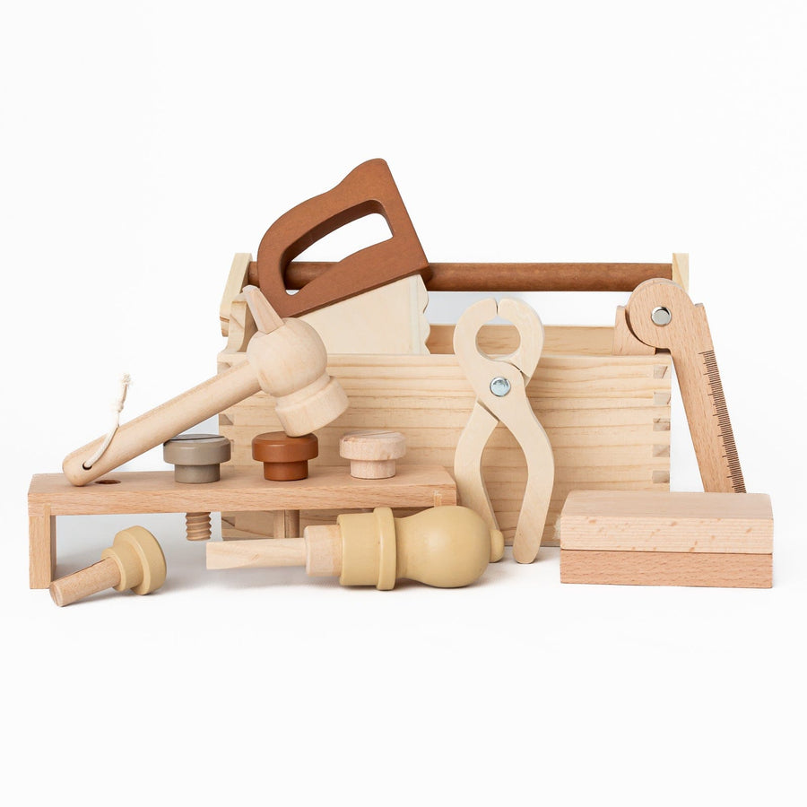 Konges Slojd Pretend Play Wooden Tool Box Set Wooden Tool Box Set | Wooden Tool Box Kit