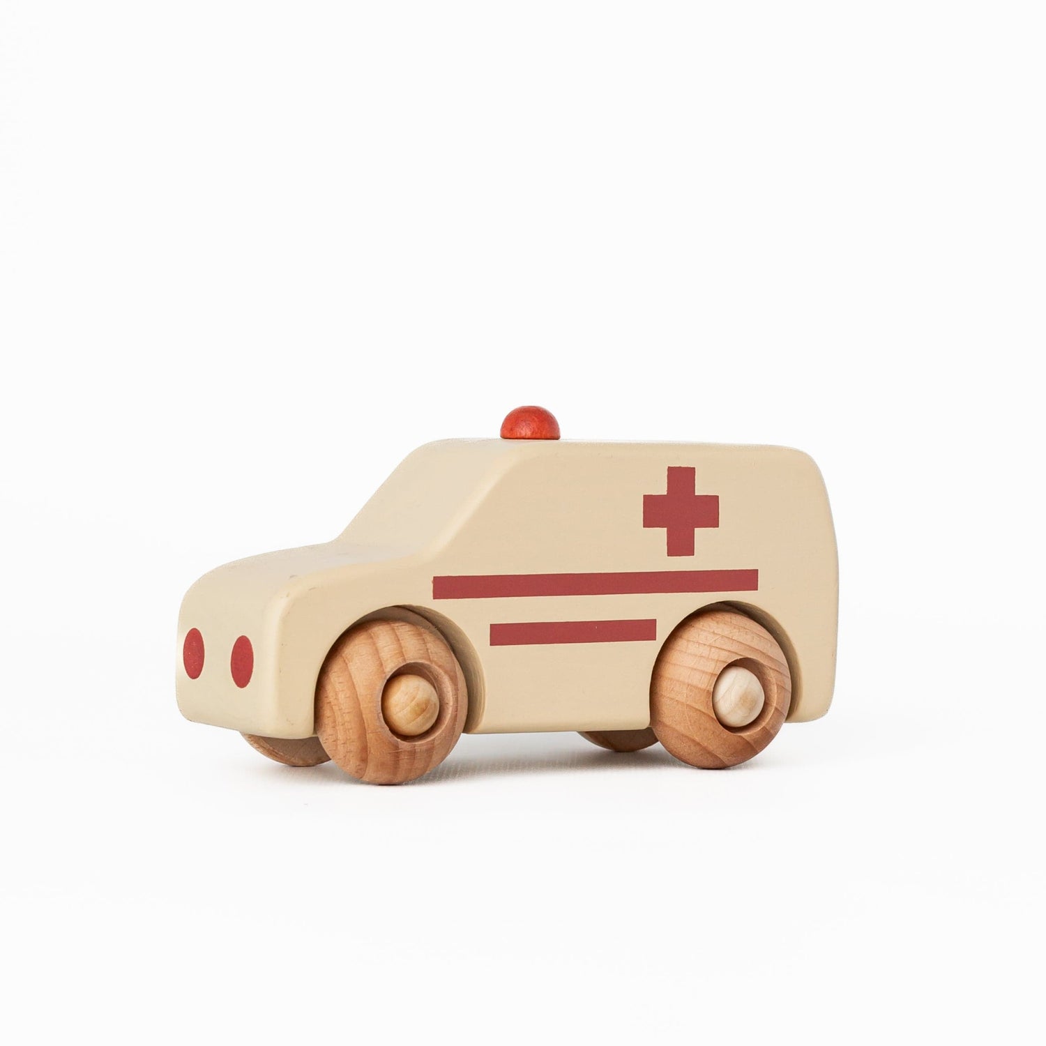 Konges Slojd Things That GO Wooden Toy Ambulance Wooden Toy Ambulance | Toy Ambulance Vehicle