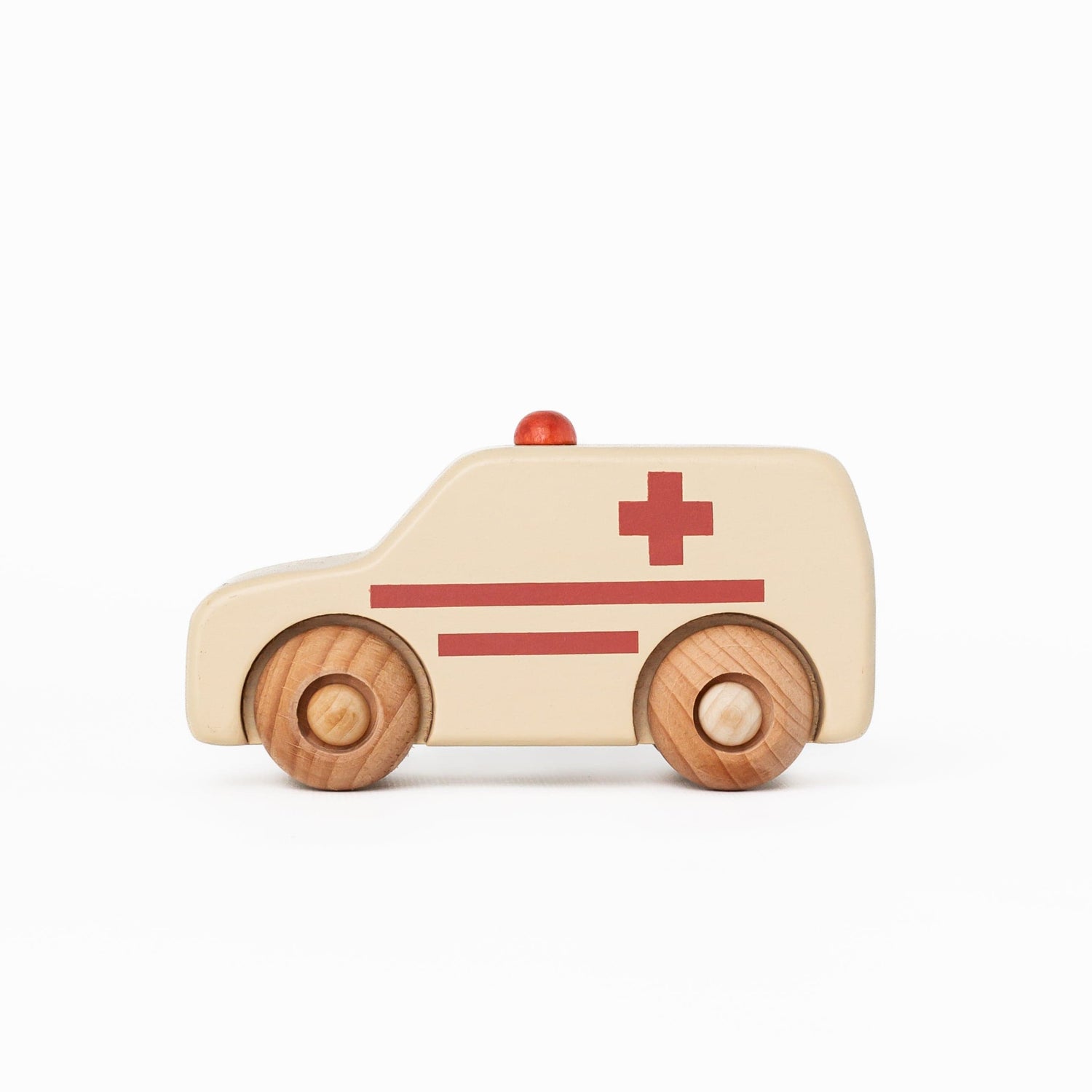 Konges Slojd Things That GO Wooden Toy Ambulance Wooden Toy Ambulance | Toy Ambulance Vehicle