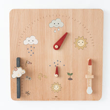 Konges Slojd Pretend Play Wooden Weather Station Board Wooden Weather Station | Wooden Weather Board