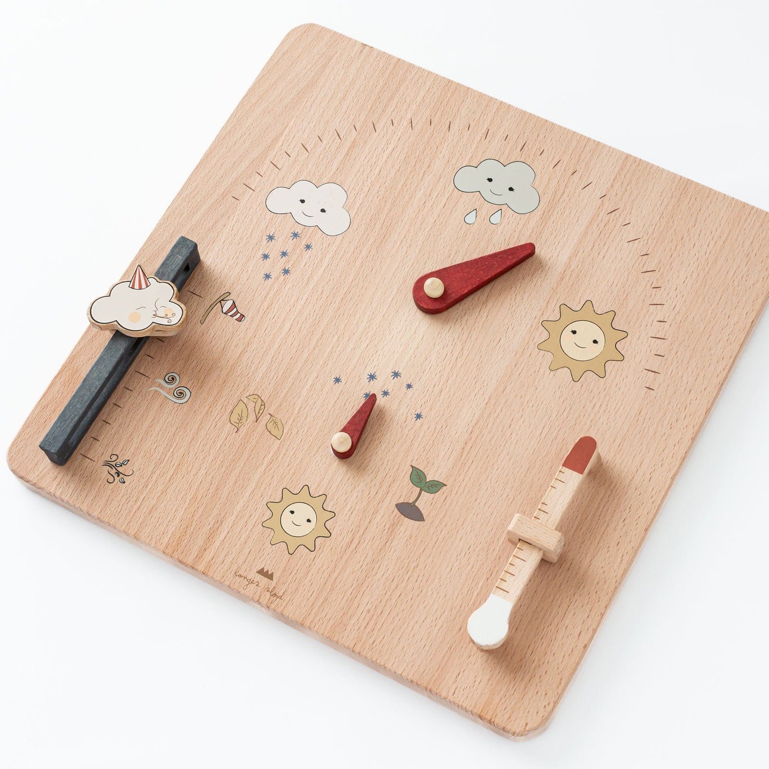 Konges Slojd Pretend Play Wooden Weather Station Board Wooden Weather Station | Wooden Weather Board