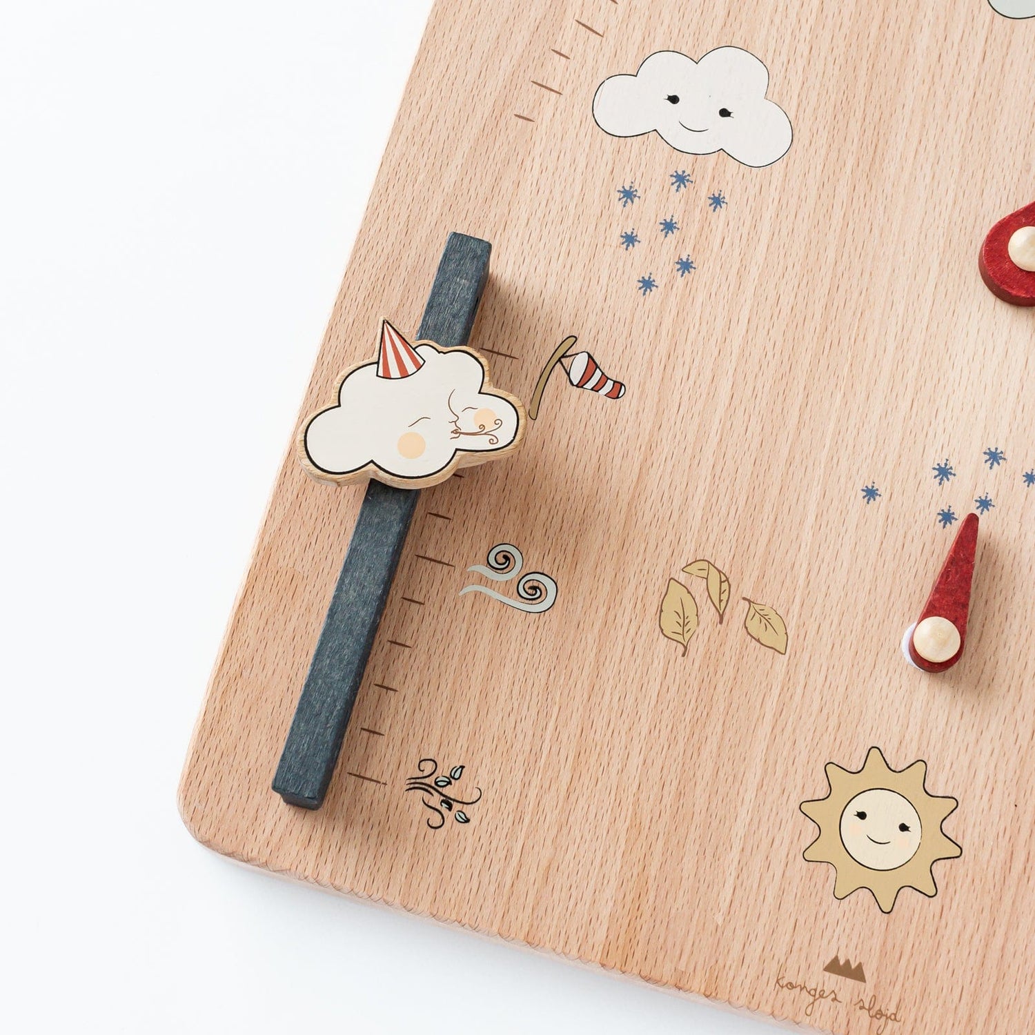 Konges Slojd Pretend Play Wooden Weather Station Board Wooden Weather Station | Wooden Weather Board