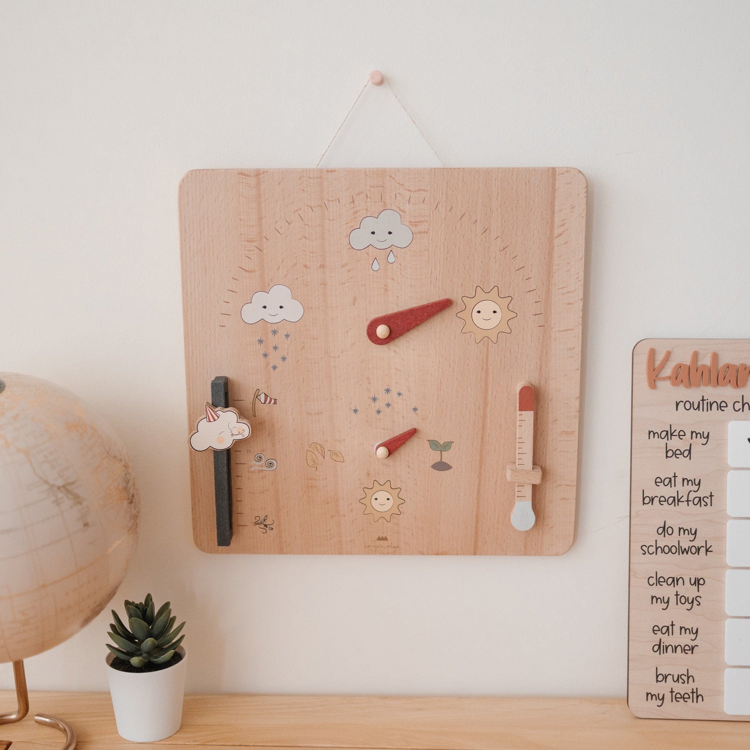 Konges Slojd Pretend Play Wooden Weather Station Wooden Weather Station | Wooden Weather Board