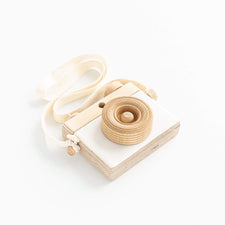 Handmade Wooden Toy Camera (White) | Handmade Pretend Camera