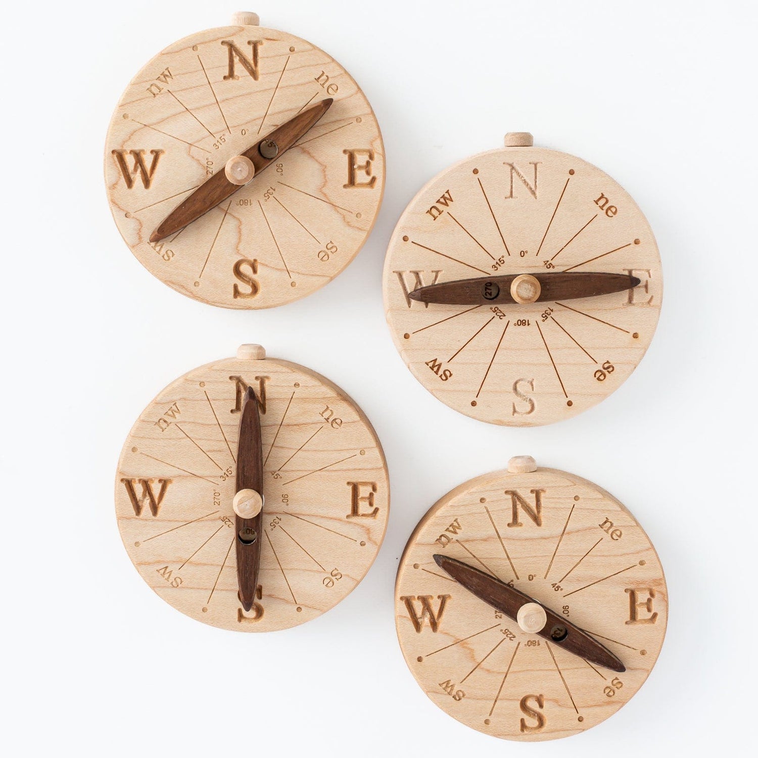 Little Rose & Co. Pretend Play Handmade Wooden Toy Compass