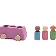 Lubulona Things That GO Lubulona Pink Bus with 3 Figures