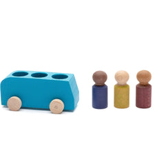 Lubulona Things That GO Lubulona Turquoise Bus with 3 Figures