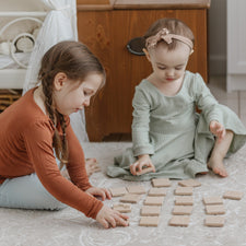 Maker Mind Toys Building & Stacking Wooden Nature-Themed Matching Memory Game (24 Tiles) - Handmade in Canada