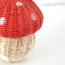 Meri Meri Dress Up Play & Accessories Mushroom Rattan Basket