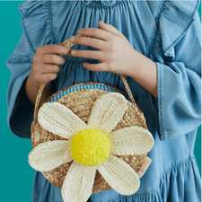Meri Meri Dress Up Play & Accessories White Daisy Straw Bag