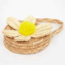Meri Meri Dress Up Play & Accessories White Daisy Straw Bag